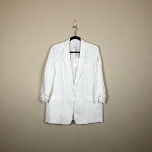 Joie • NWT Kishina Porcelain White Linen Blazer